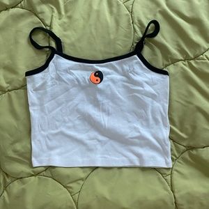 White tank with yin Yang symbol